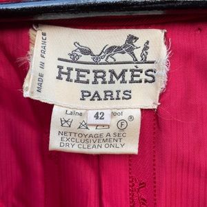 Vintage Hermes red wool coat